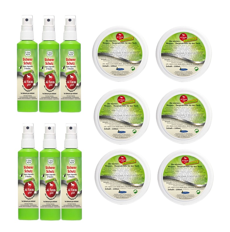 AL FARAS Insektenschutz für Umgebung & Oberflächen mit Eukalyptusöl 12tlg. ! Neue Rezeptur ! AL FARAS Insektenschutz für Umgebung & Oberflächen mit Eukalyptusöl 12tlg. ! Neue Rezeptur !