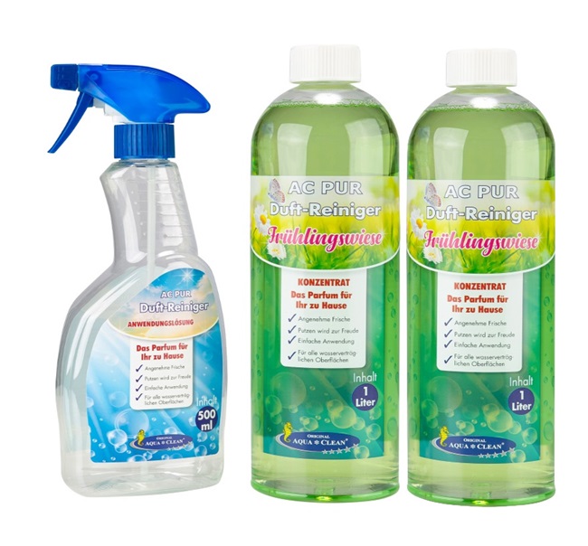 AQUA CLEAN PUR Duft-Reiniger Konzentrat 2x 1l inkl. Sprühflasche