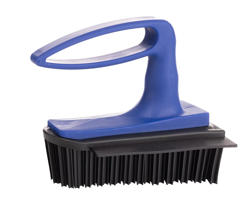 AQUA CLEAN Universal-Handbesen mit Gummiborsten, Abziehlippe, für Böden und Teppiche