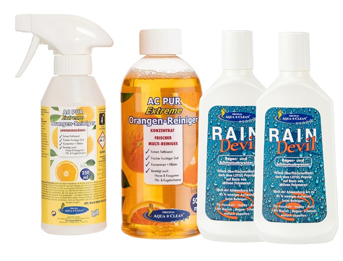 AQUA CLEAN Rain Devil 2x250ml + Orangenreiniger 500ml 3er Set