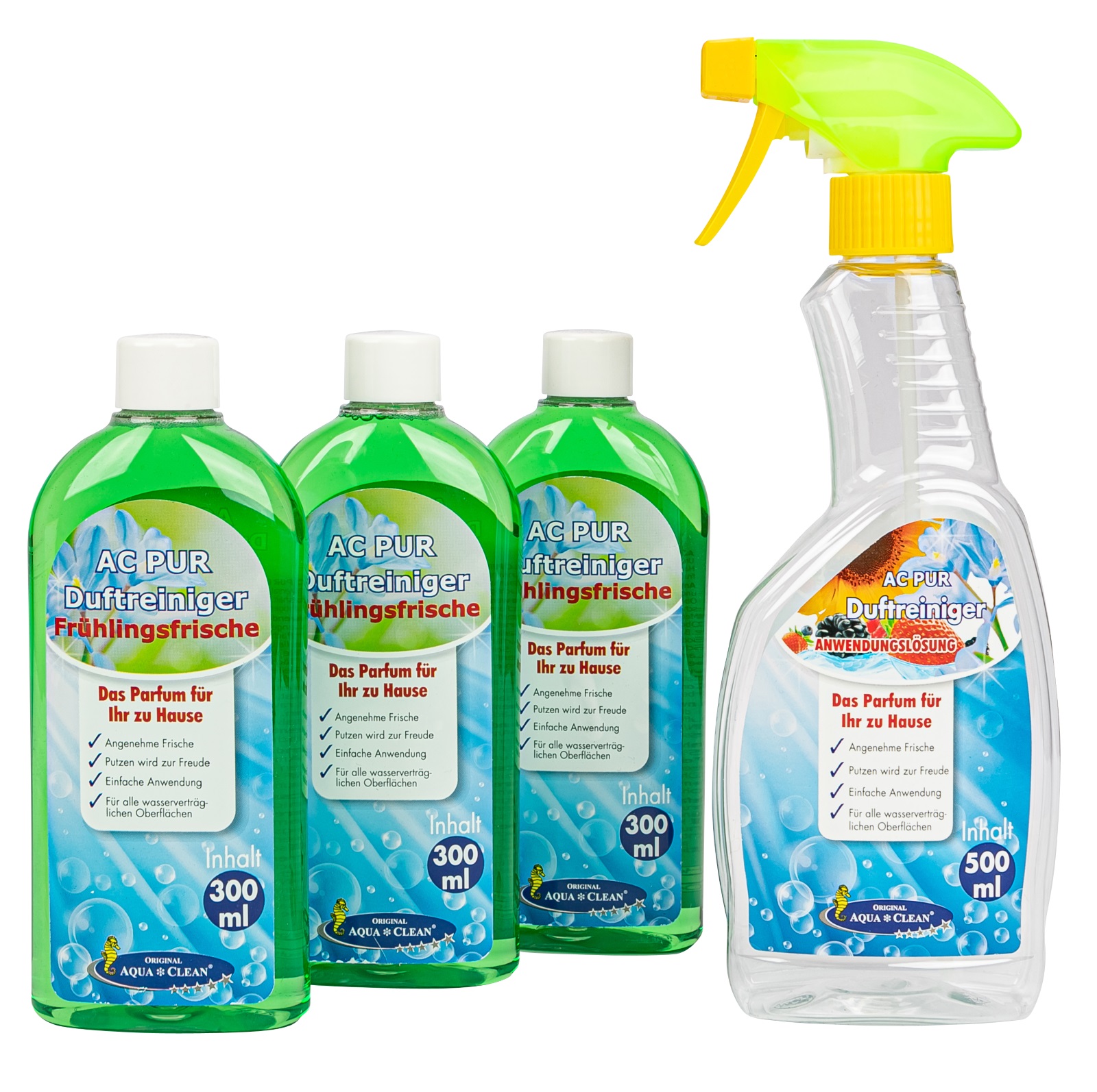 AQUA CLEAN Duftreinger Konzentrat 3x 300ml Frühlingsfrische