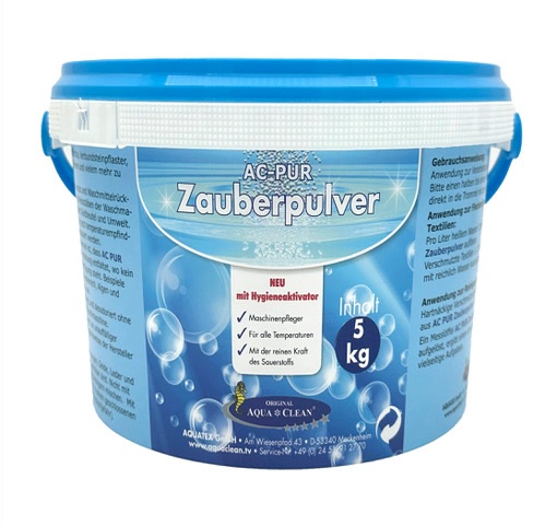 AQUA CLEAN PUR Zauberpulver mit Hygieneaktivator 5kg AQUA CLEAN PUR Zauberpulver mit Hygieneaktivator 5kg