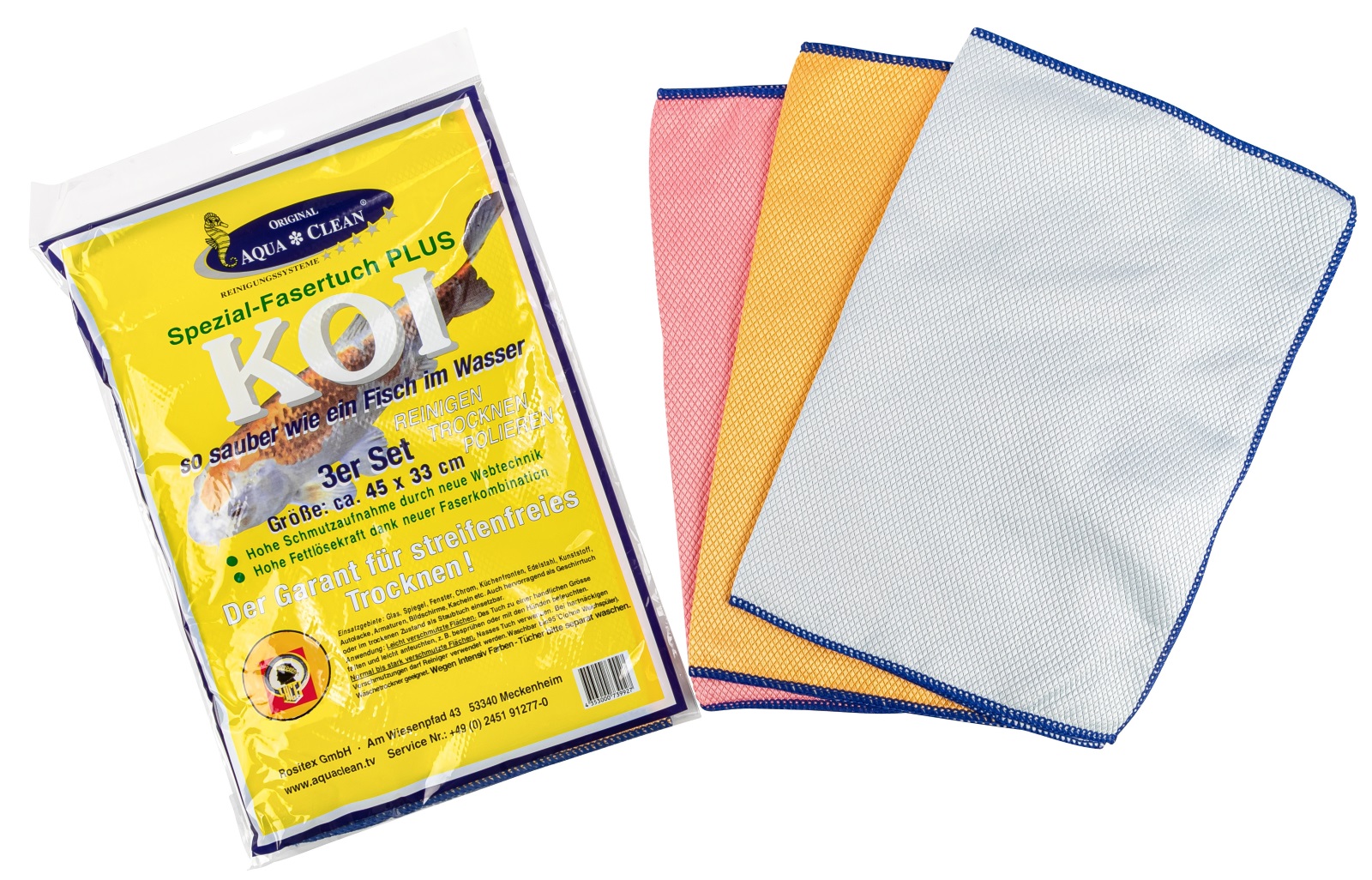 aqua-clean-microfaser-koi-spezial-fasertuch-plus-45x33cm-3er-set AQUA CLEAN Koitücher 3er Set 45 cm x 33 cm