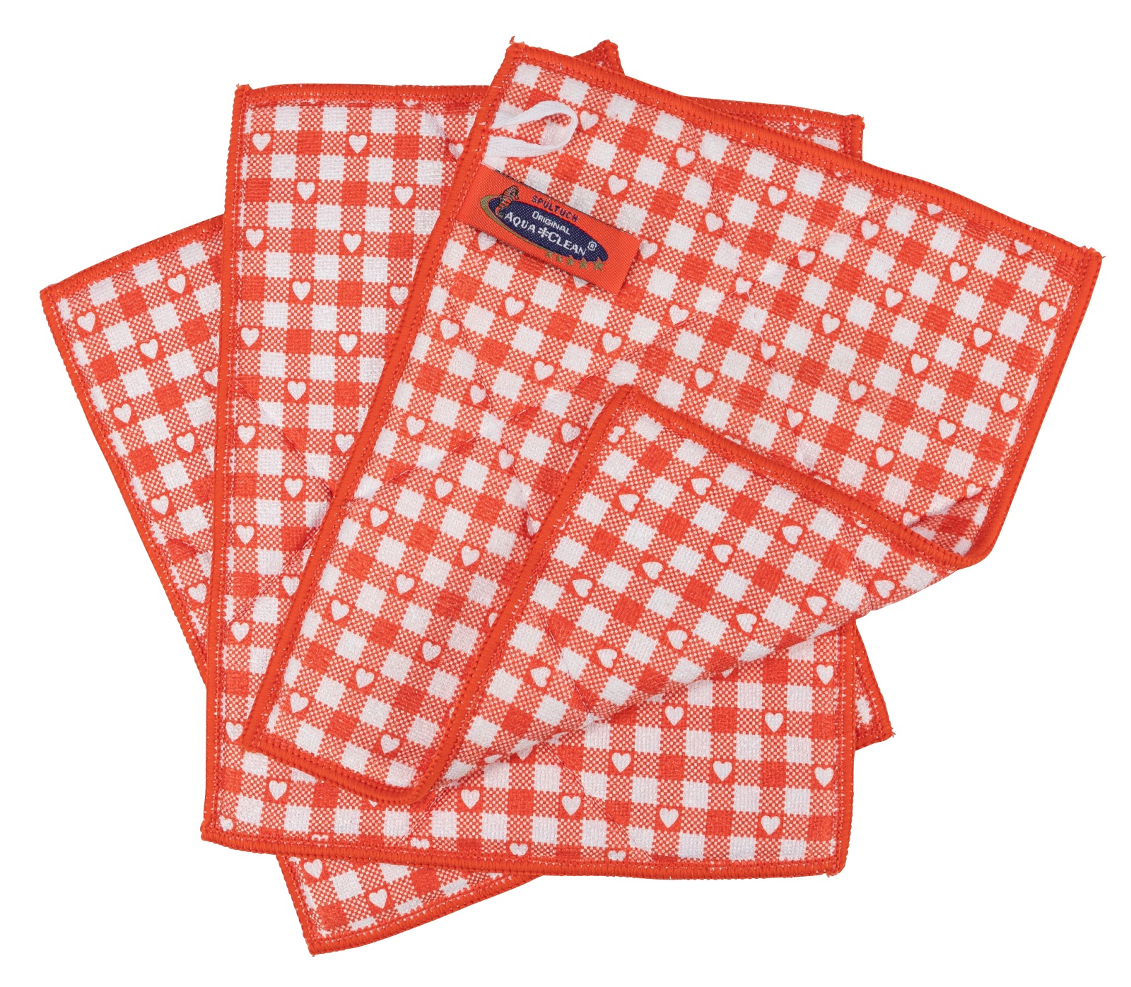 AQUA CLEAN Kristall Sonnenschein Spültücher Vintage Herzen Design 3 Stück