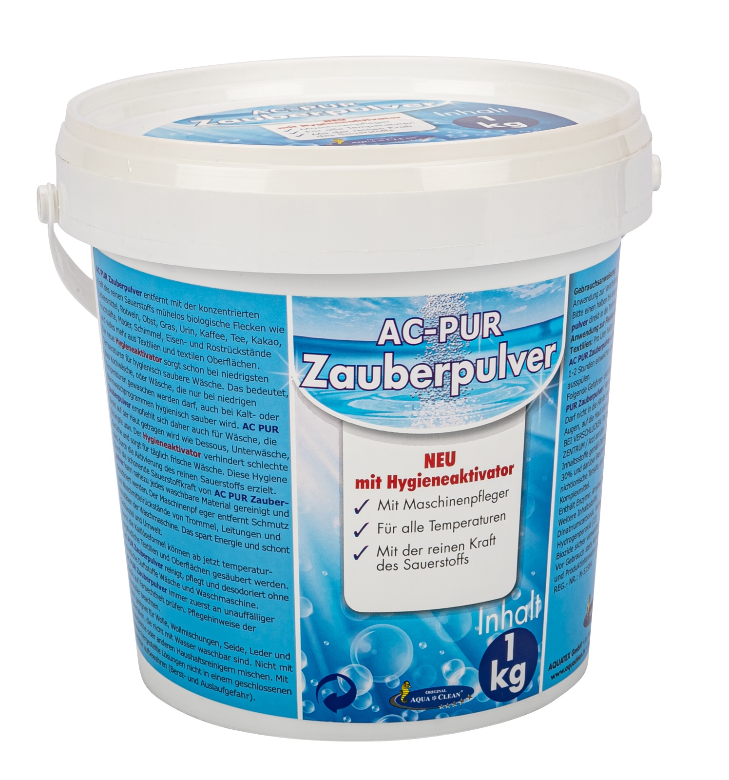 AQUA CLEAN PUR Zauberpulver 1kg mit Hygieneaktivator