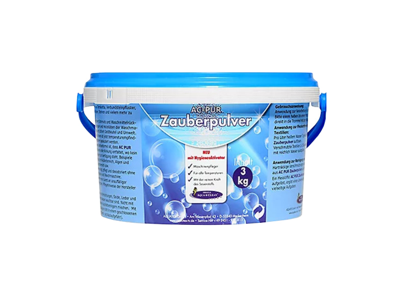 AQUA CLEAN PUR Zauberpulver Waschkraftverstärker mit extra Flecklösekraft, 5kg