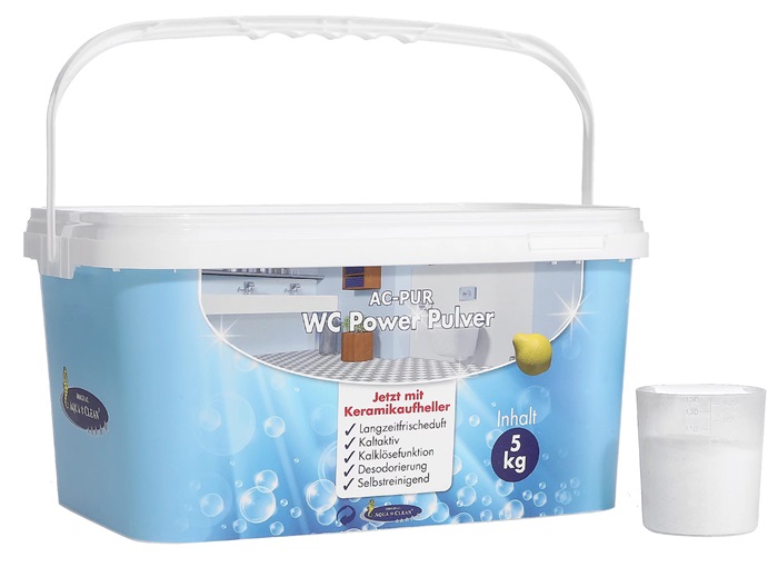 AQUA CLEAN PUR WC Power Pulver Kalklösefunktion & Keramikaufheller 5 kg