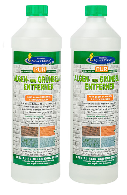 AQUA CLEAN Algen und Grünbelag-Entferner 2x1000ml