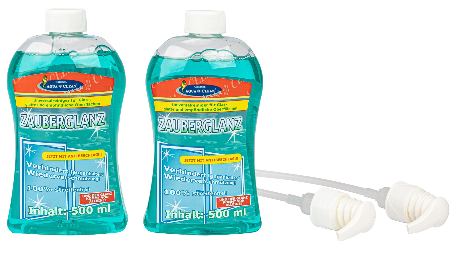 aqua-clean-zauberglanz-universalreiniger-fur-glas-glatte-und-empfindliche-Oberflachen-2x-500ml AQUA CLEAN Zauberglanz Konzentrat 2x 500ml