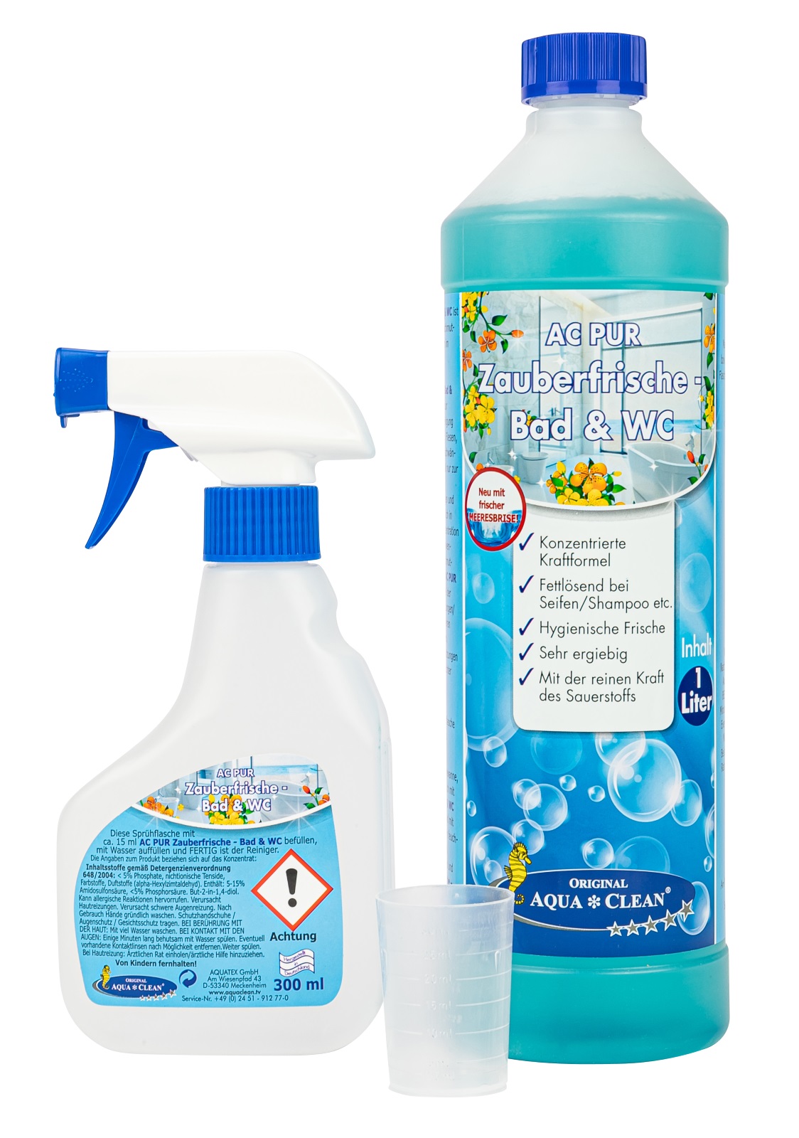 AQUA CLEAN PUR Zauberfrische Bad und WC Reiniger Konzentrat 1l