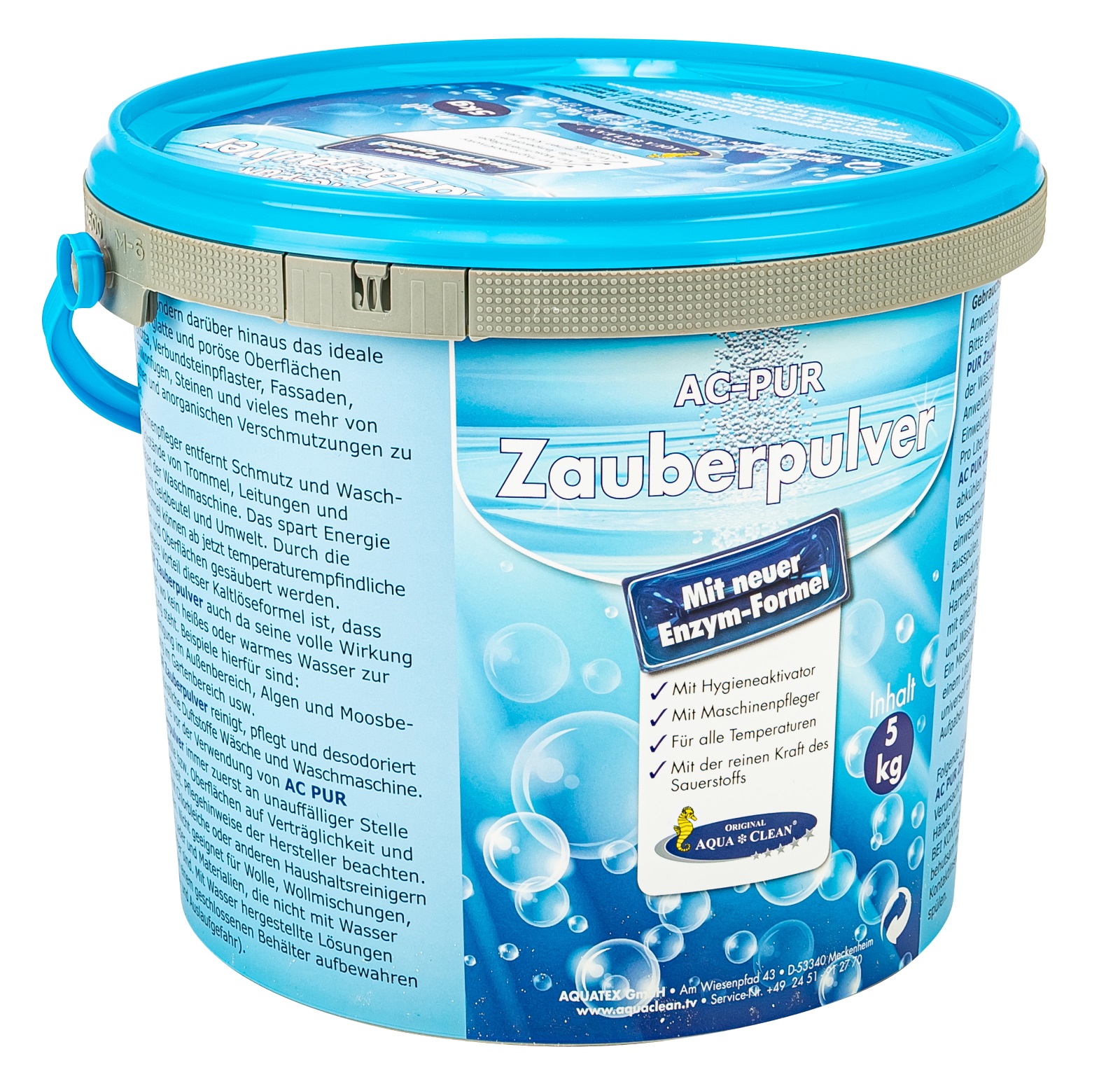 AQUA CLEAN PUR Zauberpulver 5kg Waschkraftverstärker mit extra Flecklösekraft