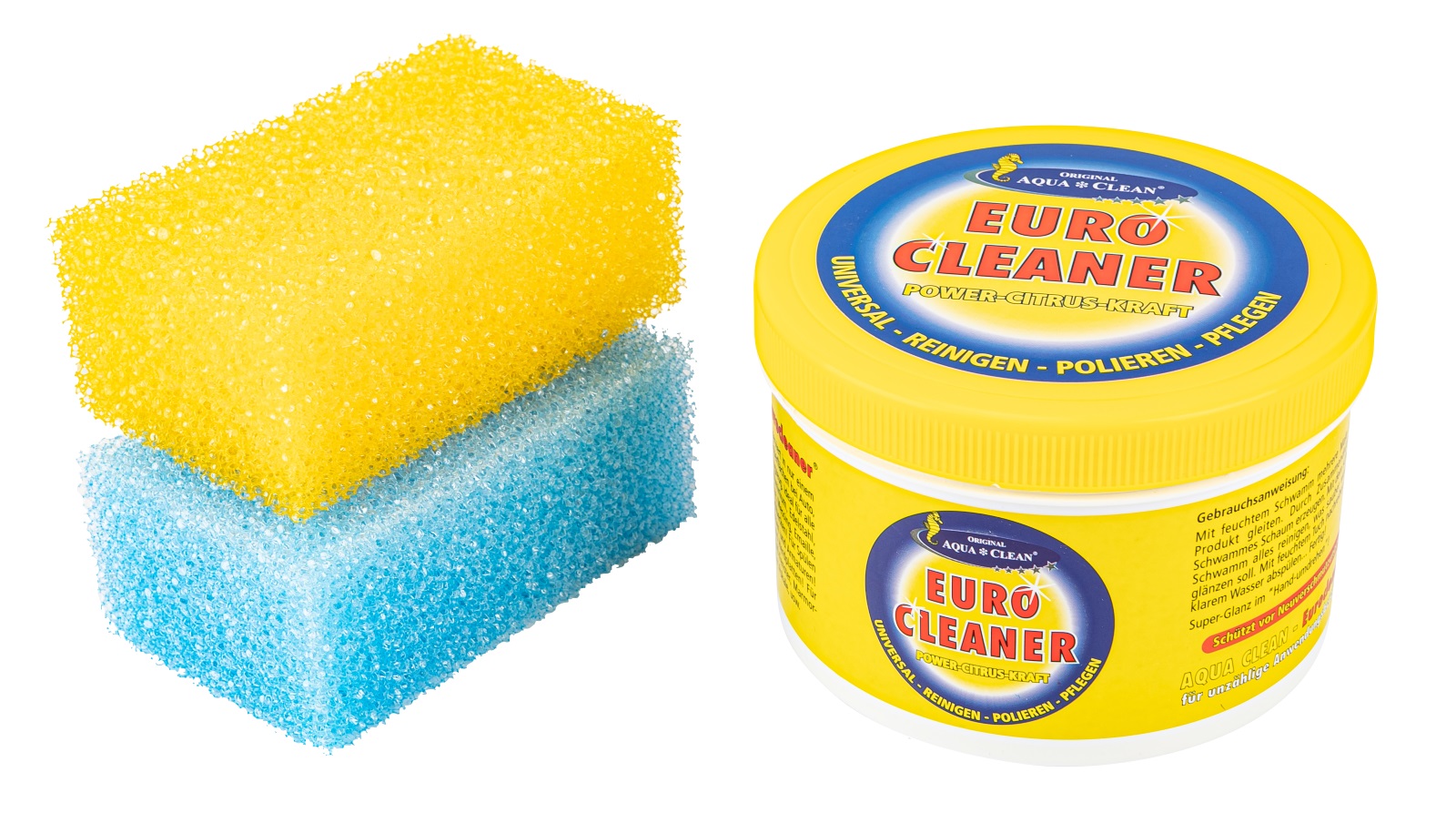 aqua-clean-eurocleaner-700g-2-schwamme AQUA CLEAN Eurocleaner 700g