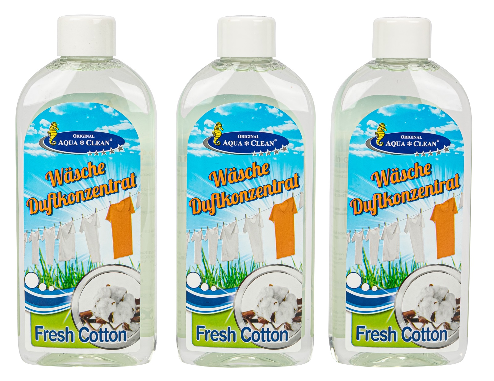 AQUA CLEAN Wäsche Duftkonzentrat Fresh Cotton 3x250ml