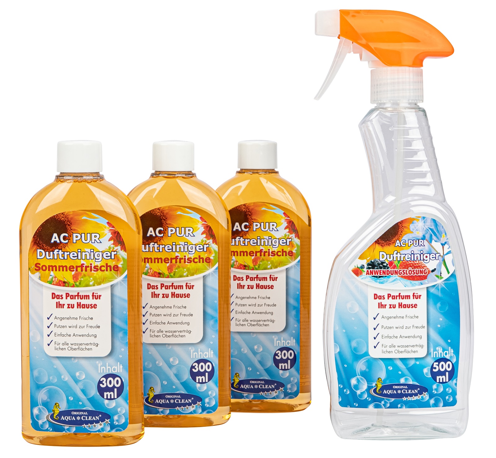 aqua-clean-duftreinger-konzentrat-3x-300ml-sommerfirsche AQUA CLEAN Duftreinger Konzentrat 3x 300ml
