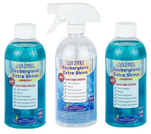 AQUA CLEAN PUR Zauberglanz Extra Fensterreiniger 2x500ml Konzentrat