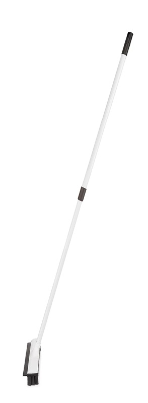 AQUA CLEAN Aqua-Universalbesens mit schwarzen A-Gummiborsten, integrierter Abziehlippe und Teleskopstiel farbe weiß