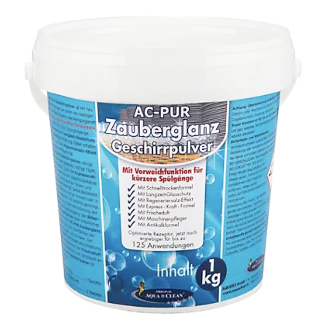 AQUA CLEAN PUR Zauberglanz Geschirrpulver mit Vorweichfunktion 1kg