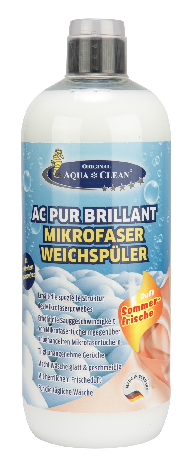 AQUA CLEAN PUR Brillant Weichspüler für Mikrofaser Sommerfrische 1l 