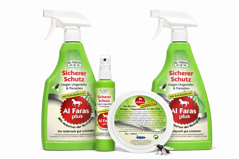 AL FARAS Insektenschutz für Umgebung & Oberflächen mit Eukalyptusöl 4er Set ! Neue Rezeptur !