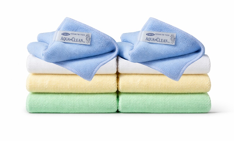 AQUA CLEAN Kosmetiktücher Microfaser 8er Set – Make-up Entferner Tücher – Gesichtsreinigung nur mit Wasser – waschbar bis 95 °C