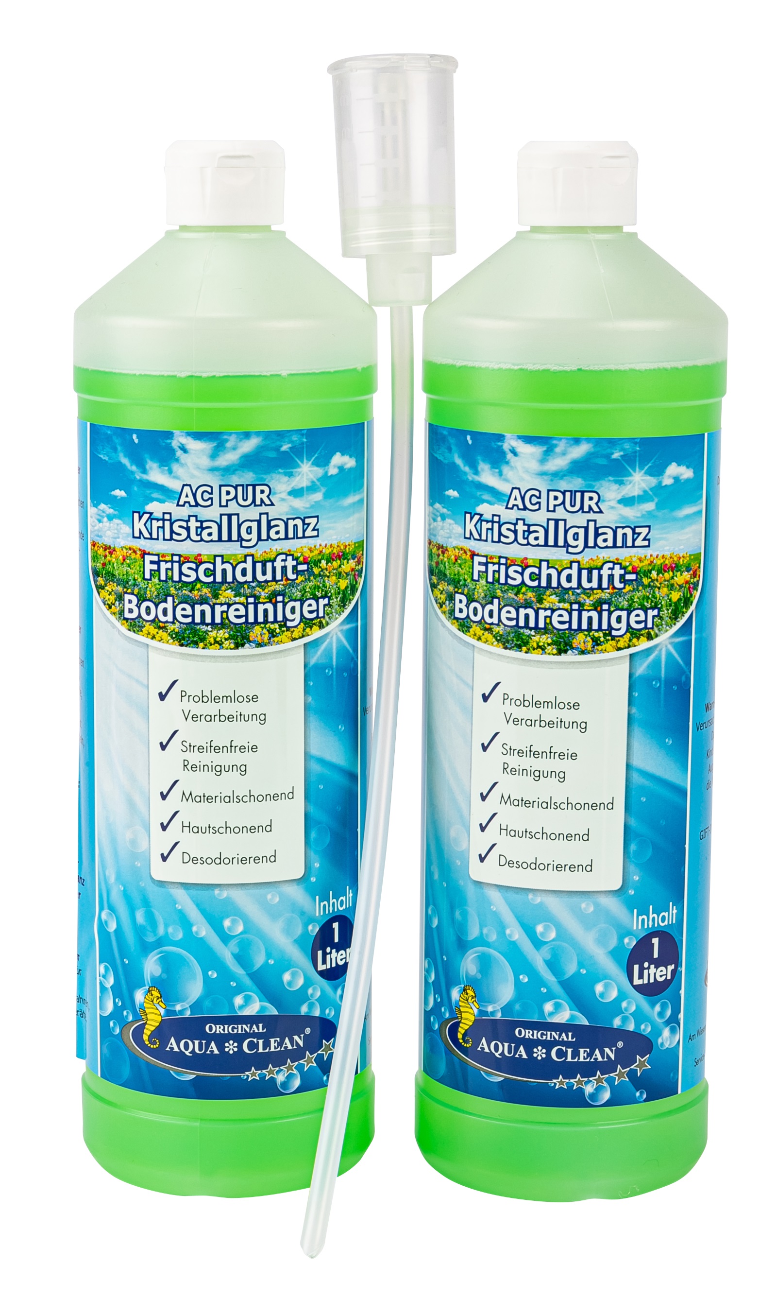 AQUA CLEAN PUR Kristallglanz Frischduft - Bodenreiniger 2x 1l