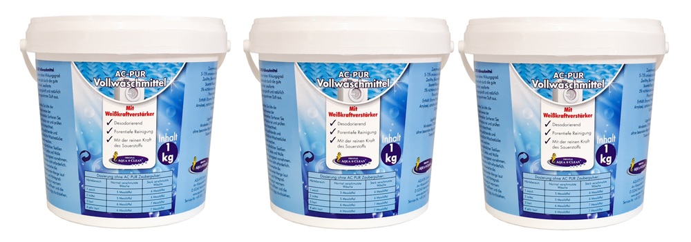 AC-PUR Vollwaschmittel 3x 1kg