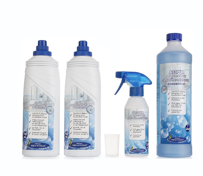 AQUA CLEAN PUR WC- & SANITÄR POWER-DUO – 1 L + 2 × 750ml