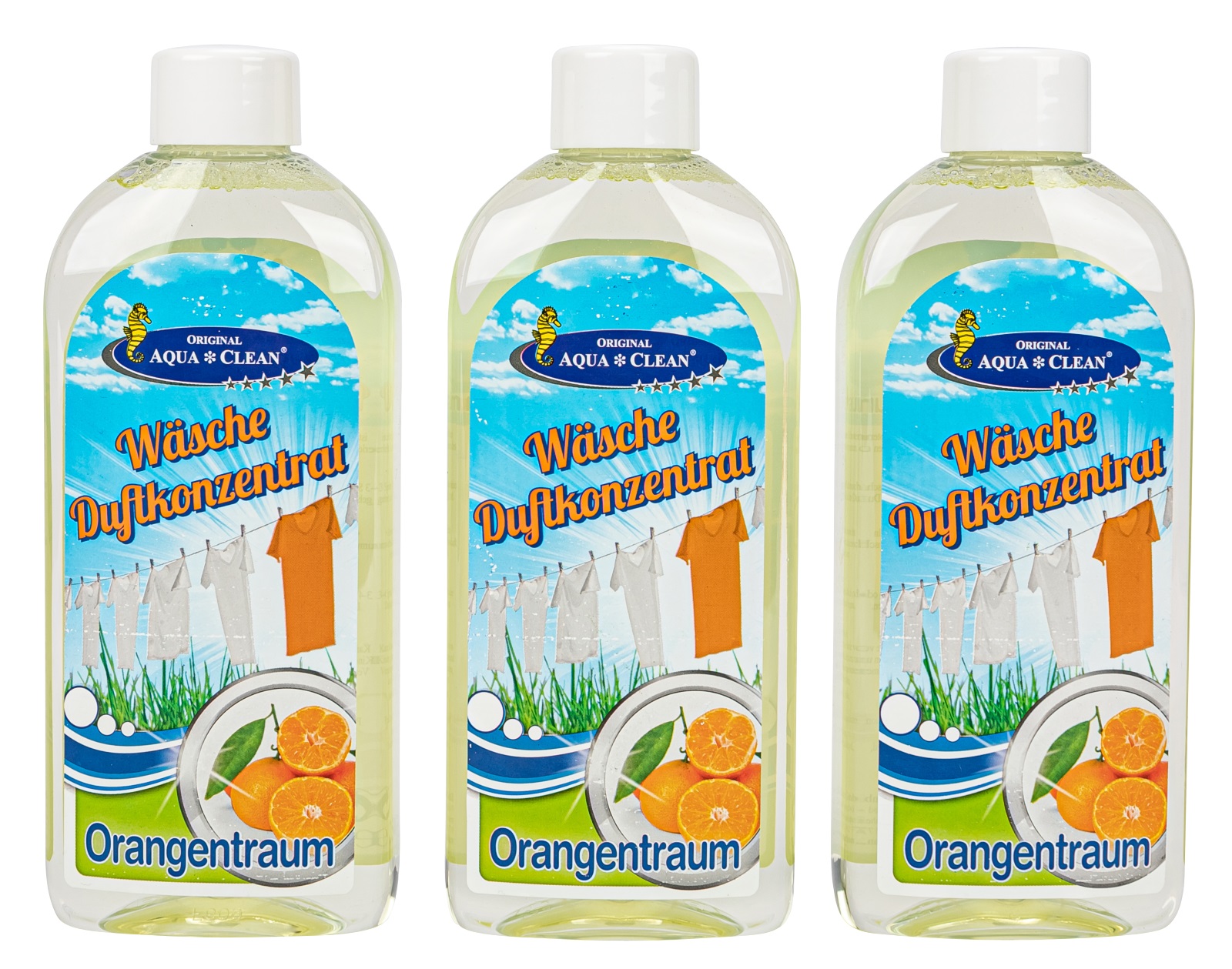 AQUA CLEAN Wäsche Duftkonzentrat Orangentraum 3x250ml