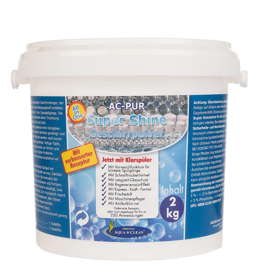 AC-PUR Geschirrpulver 2 kg Super Shine ALL in One