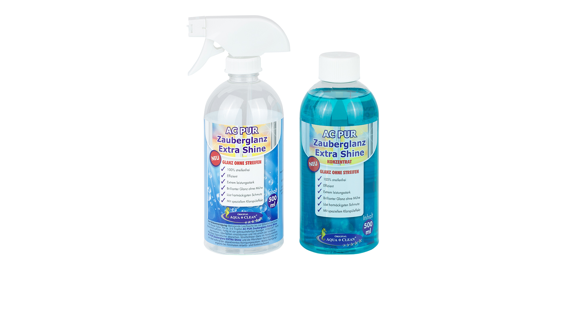 AQUA CLEAN PUR Zauberglanz Extra Fensterreiniger 500ml Konzentrat