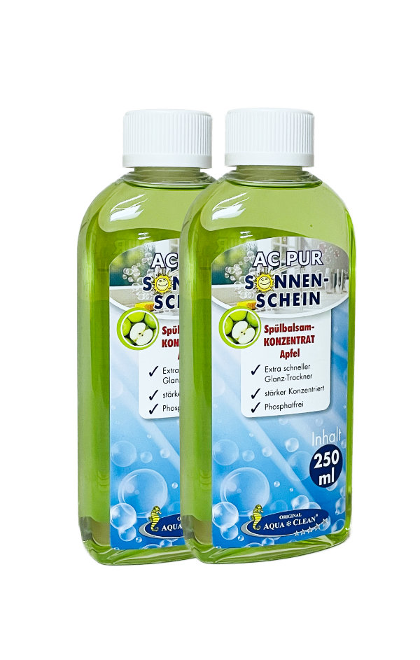 AQUA CLEAN PUR Sonnenschein Spülbalsam Konzentrat 2x 250ml  Apfel