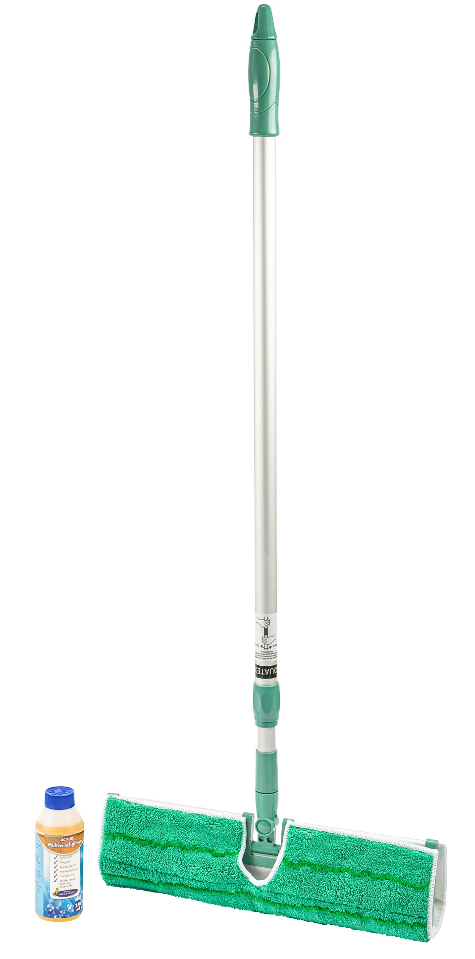 aqua-clean-doppelmopp-wischsystem-grun AQUA CLEAN Doppelmopp Wischsystem inkl. Bodenreiniger 3er Set