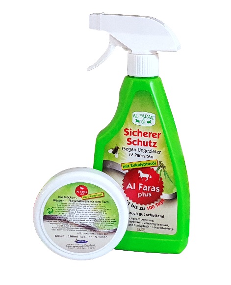 AL FARAS Insektenschutz für Umgebung & Oberflächen ! Neu mit Eukalyptusöl ! 2er Set