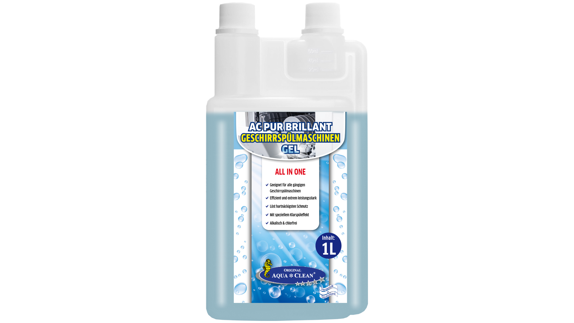 AQUA CLEAN PUR Brilliant All-in-One Geschirrspülmaschinen-Gel 1l